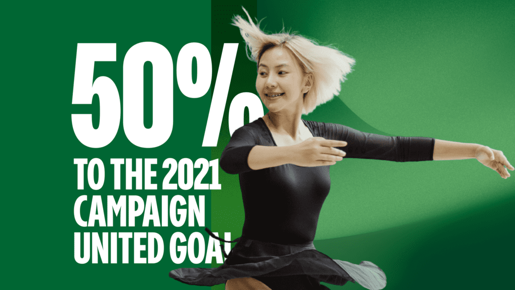 Halfway Through the 2021 Campaign United Arts is 50% to Goal